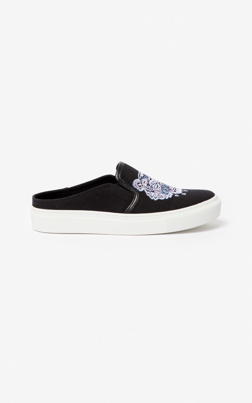 Kenzo K Skate Tiger slip on Hjemmesko Dame - Sort DK-177725